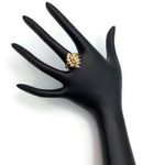 Hallmark Vintage Opal Pinky Ring Size 4.5 Gold Tone Marker Multiple Gemstones Photo 0