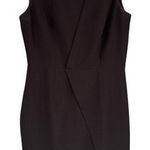 Calvin Klein B8  Black Sleeveless Sheath Dress Business Professional Vented 12 Photo 0