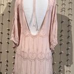 Light Pink Backless Bell Sleeve Boho Wedding Guest Dress (uma and leopold) Photo 1