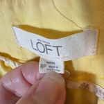 Loft  Marisa Slim Ankle Pants Yellow Size 8P Stretch Cotton Twill Work Pants Photo 5