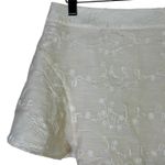 Princess Polly  Embroidered Mini Skirt Cream Floral A Line Flared Size 4 Photo 1