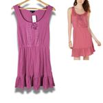 BE BOP Ruffled-Hem Pink Peasant Dress NWT L Photo 2