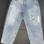 Old Navy  Extra High Rise Sky-Hi Straight Jeans Preppy Distressed Denim Sz 26 NWT Photo 0