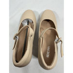 Womans NWOT Hene Jnel Maryjane Shoes 10 Beige Buckle Round Toe Block Heel Tan Photo 5