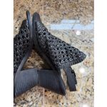 Eileen Fisher  Classic Black Rory Woven Leather Sandal Open Toe Shoes Womens 9 Photo 6