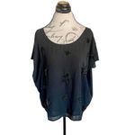 Chaser  Womens Blouse Sz XS Boxy Star Beaded Sequins Baddie Witchy Gothic Vampy Photo 1
