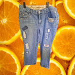 Limited Too Limited‎ Too Simply Low Distressed Patched Jeans Size 18 1/2 Photo 3