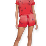 Lauren Moshi new ★ Zoa Vintage Potassium Spray Stars Short ★ Brick Red Ombré ★ L Photo 0