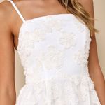 LULUS Delightful Charisma White Embroidered Sequin Mesh Midi Dress Size XL Photo 2