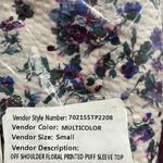 Lea & Viola 70/21 Off-Shoulder floral print puff sleeve crop top Small Photo 5