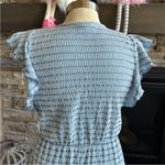 Caution to the Wind Blue Wrap Midi Dress Photo 9