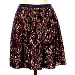 J.Crew Navy Blue Bronze Copper Formal Sequin A-Line Party Mini Skirt Size 0 NWT Photo 2