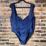 J.Crew NWT  Black Ruched Square Neck One-Piece Swim Bathing Suit Women's Size 24 Photo 1