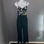 Retro Stage New w Tags Floral Green Holiday Christmas Jumpsuit Womens Small Photo 7