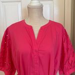 st. john's bay Short Sleeve Embroidered Floral Midi Fit Flare Dress XXLarge New Photo 2