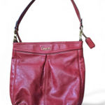 Coach Ashley Vibrant Red Leather Hippie Shoulder Bag Photo 0