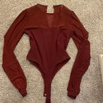 SO Burgundy Sheer Bodysuit Photo 1