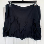 MNG Black Geraldin Casual Ruffle Mini Shirt Women's Size 8‎ Photo 0
