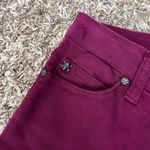 Tripp NYC  Daang Goodman Burgundy Skinny Jeans Pants Punk Goth Skull Button Sz 0 Photo 2