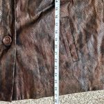 Erin London π¦ Brown Shimmery Metallic Faux Snakeskin Wide Sleeve Jacket 1X Photo 7