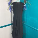 Newbury Kustom Newburyport Custom sm black v neck jumpsuit ruched sides of legs. Lace trim Photo 5