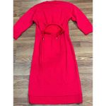 Tibi  Midi Red Open Back terry Sweatshirt Dress small Photo 11