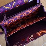 Vera Bradley  Purple Paisley Checkbook Wallet Photo 2