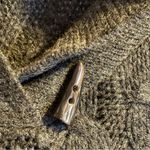 eight eight eight Sweater Poncho Size Medium Grey Wool Blend Warm Cozycore Knit Photo 2