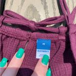 Old Navy NWT Gauzy Plum Purple Medium Babydoll Swing double strap tank top Photo 4