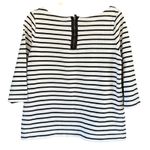 Ann Taylor A1  LOFT Striped‎ Knit Top 3/4 Sleeve Boat Neck 100% Cotton Photo 5