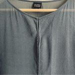 Eileen Fisher  Silk Crepe Sheer Tunic Dress Side Slits size M Photo 5