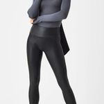 Spanx  Women's Faux Leather Leggings Shaping Lifting Compression Black sz. M Photo 1