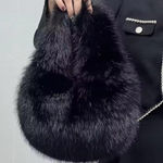 Elegant Black Fur Women's Bag Photo 0
