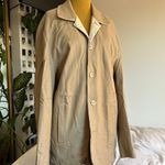 Reversible leather trench jacket coat beige nuetral Tan Size M Photo 0
