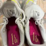 Nike  Air Sneakers in White and Neon Yellow Photo 4