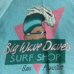 light blue white pink Big Wave Dave’s vintage surf 80’s crewneck Size M Photo 6
