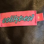 Edikted  Vegan Black Leather Side Lace Up Biker Vest Size Medium Photo 7