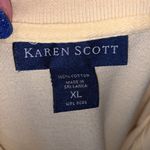 Karen Scott  yellow cotton collared polo top Photo 4