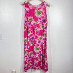 Phases Maxi Dress Hawaiian Pink Floral Sleeveless Muumuu Casual Resort Wear‎ XL Photo 1