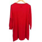 Nic+Zoe  Pop Red Rib Knit Long Sleeve Casual Shift Sweater Dress Size Medium NWT Photo 7