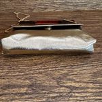 Vintage Gold Metallic Faux Leather Lucite Tortoiseshell‎ Clutch Shoulder Bag Photo 5