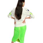 NWOT ESSENTIAL ANTWERP Women’s Danbury Sequined puff sleeve Sweatshirt Blue Photo 3