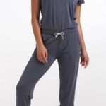 Vuori  All Day Short Sleeve Jumpsuit Azure Blue Heather Size Medium Photo 0