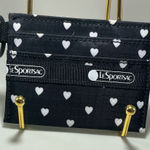 LeSportsac Rare HTF Vintage Polka Dot Nylon  Zip ID Wallet keychain Card Wallet Photo 0