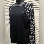 Hurley Active Athletic Top Floral Long Sleeve Black White Logo Size XXL Photo 1