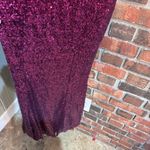 Crystal Doll  womens sequin mermaid skirt formal event prom dress burgundy 4 Photo 2