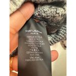 Saint Laurent Paris Unisex Wool Mohair Blend Gray Black Stripe Size Small Photo 6