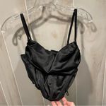 Urban Outfitters UO black silky cowl neck corset slinky crop top whimsigoth fairy Photo 7