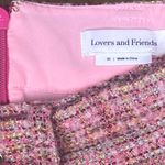 Lovers + Friends  REVOLVE Amira Notched Front Tweed Mini Skirt‎ Belt Pink Size XS Photo 11