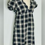 Converse One Star Black and White Plaid Grunge Skater Girl Babydoll Dress XS Photo 2